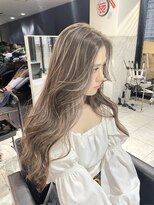 ブレンド 渋谷(BLend)&nbsp;ハイライトカラーマチルダボブインナーグレージュ前髪