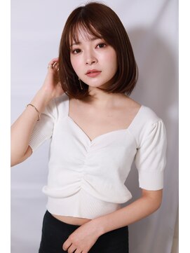 アディクト イースト 東陽町東口(addict EAST) ふわっと韓国風小顔ボブ＿ベージュ＿ミディアム［東陽町］