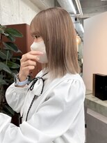 ノエ(noe) 切りっぱなしボブ/ブリーチ/グレージュ/20代30代yi-35