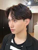 メロウメンズライン 神戸三宮(mellow men's line) センターパート / ワンカールパーマ