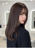 美髪/ワイドバング/レイヤーカット/くすみベージュ/新小岩駅