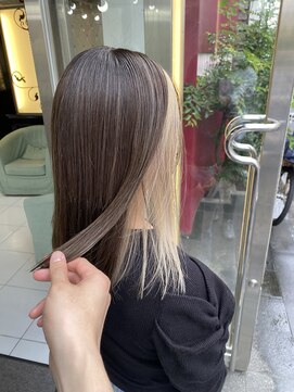 デーノ(de’no) 範囲少し多めのインナーカラー/ホワイトベージュ