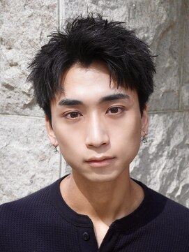 メンズフィール 南森町(MENS FEEL) ■スペインカール/スパイキーショート/ブルーブラック/南森町