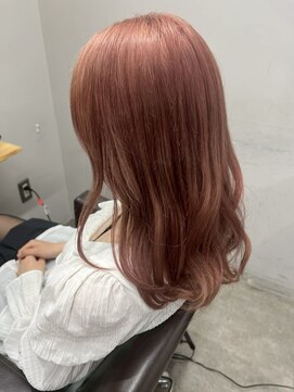 リグ 横浜(Lig.) アプリコットオレンジブリーチダブルカラーハイトーンカラー横浜