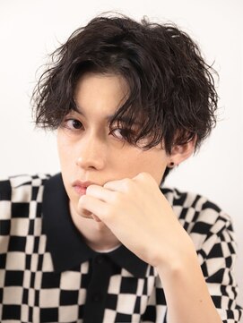 ポイントファイブバイソレイユ 小松店.5 by SOLEIL) ショートセンターパートツイストスパイラルパーマ