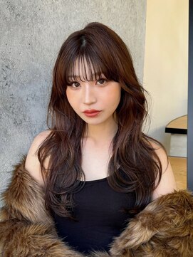 ミリ(mm) レイヤーカット/ウェットヘア/ベージュカラー