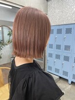 サンク 原宿 表参道(cinq) ブリーチダブルカラーインナーカラーヘーゼルベージュミニボブ