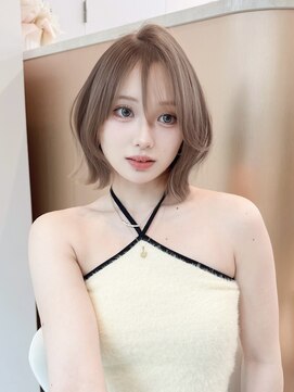 ロンドリゼル 札幌(Lond RiseL) オリーブグレー/前髪/ボブ/マロンベージュ/レイヤーカット/小顔