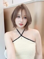 ロンドリゼル 札幌(Lond RiseL) オリーブグレー/前髪/ボブ/マロンベージュ/レイヤーカット/小顔