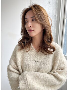 ロイズ 自由が丘(Roys) 【Roys 自由が丘】セミロング/コテ巻き/髪質改善/30代40代