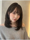 ザクザクレイヤーハッシュカットミディアム表参道ワンカール