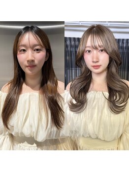 アテナ(ATENA)の写真/絶妙な似合わせで透明感・艶感・柔らかさUP！ブリーチカラーで理想の髪色へ♪