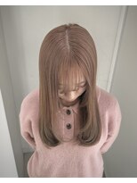 エイト 神戸三宮店(EIGHT)&nbsp;ケアブリーチで作るミルクティーベージュロング