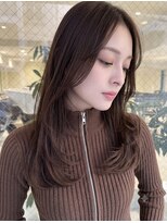 アトラスサロン 札幌大通り(Atras.salon)&nbsp;チョコブラウンの髪質改善レイヤーロング