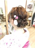 ふんわりシニヨン浴衣着付けアレンジ【ヘアアレンジ　立川/袴】