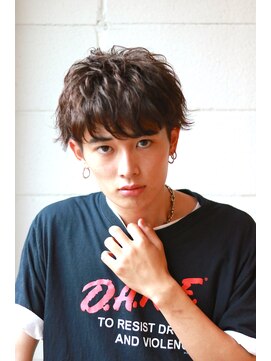 リンネ(Lin'ne) セミウエットツーブロックパーマ　クラウドマッシュ