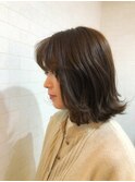 【伸ばしかけにオススメ】外ハネロブ×アッシュベージュ