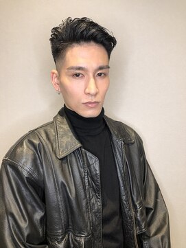 リバレッジ 広尾(Leverage) メンズスキンフェード波ウェーブパーマ