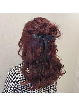 ヘアセット アリエス 新宿駅前店(aries) ハーフアップお団子