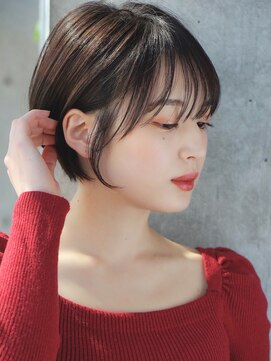 エインアンリー 表参道(AIN.ANLY.) ★ワンカールセミディシアーカラー姫カット耳かけショートボブ