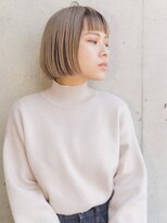 レミ(lemi est) オン眉ミニボブ◆ホワイトミルクティー◆ブリーチオンカラー