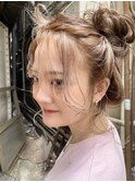 お団子ヘア★ヘアアレンジ★フェイスフレーミング★ボブアレンジ