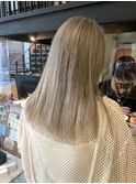 トリプルカラー 髪質改善カラー ホワイトベージュ