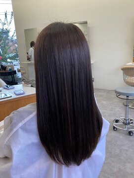 ピシェ ヘア デザイン(Piche hair design) 【水素カラーで髪質改善仕上がり】ストレートヘア/ブラウン