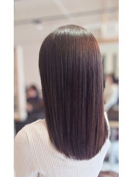 美髪　髪質改善酸熱トリートメントダブル+ホリスティックカラー