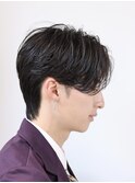 センターパート ニュアンスパーマ カルマパーマ 韓国ヘア韓流