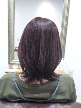 ヘアー グリーン(hair green) 30代40代50代/おしゃれ女子ウルフヘア/レッドブラウン/外ハネ