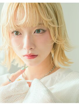 リトル 沖縄おもろまち(little) 束感ブロンドボブウルフ［おもろまち］