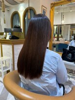 ロンドアベニール 北千住(Lond avenir) ブリーチなしチェリーブラウン髪質改善縮毛矯正酸性ストレート