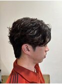 ラフなカールが魅力のナチュラルパーマ◎黒髪/メンズパーマ