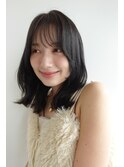 美髪レイヤーカットオリーブグレージュグレージュカラー顔まわり