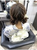【浴衣ヘア】ツインお団子