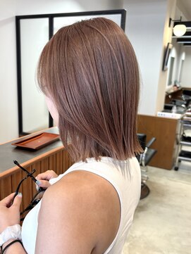 ソワ 錦糸町(soi) 切りっぱなしボブ/ボブ/ピンクベージュ/錦糸町