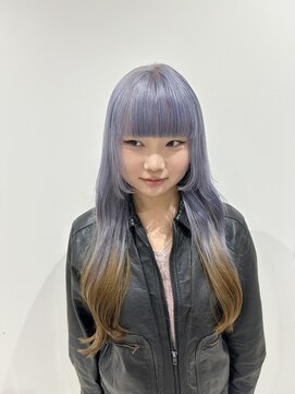 ダブルカラー/デザインカラー/ペールパープル