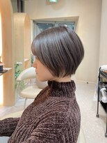 グリッター 仙台中央店(GRITTERs)&nbsp;アッシュブラウン×丸みショートボブ