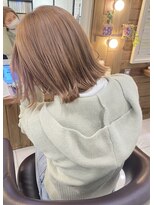 ナンバーセブン(N7) 切りっぱなしボブ×ミルクティーベージュ