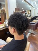 ツイストスパイラルパーマ　メンズマッシュ　佐世保