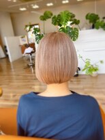 ヘアーブランドジン ティアラ(HAIR BRAND Jin Tiara)&nbsp;ミルクティーベージュ×個性派カット【松山美容室】
