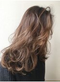 nui STYLE_ピンクグレージュブランジュダブルバング