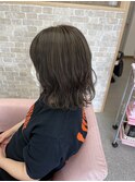 大人ハイライトのロブスタイル