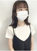 【三ツ井純】透明感グレージュカラーアッシュミディアムレイヤー