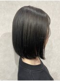 ☆就活などにオススメぱつっとボブ×暗髪☆