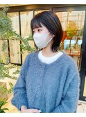 外はねロブ×透明感たっぷりグレージュ