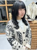 【sati 伊藤】艶感ブラック×ロングウルフ×フルバング