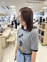 ケンジ 平塚ラスカ店(KENJE)&nbsp;顔周りレイヤー/ベージュ系カラー/ミディアムスタイル