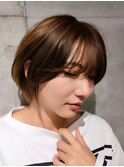 吉瀬美智子さん風×ひし形ショートボブ×前髪あり30代40代50代